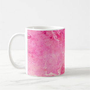 Caneca De Café Estruturas rosa feitas manualmente em uma pintura 
