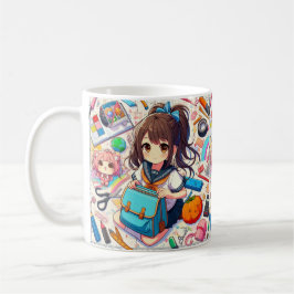 Caneca De Café estudante de animação
