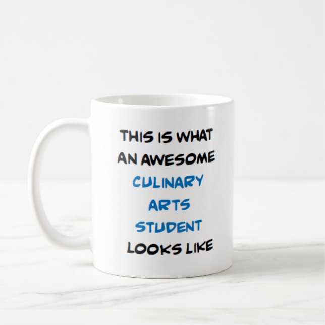 Caneca De Café estudante de artes culinárias, incrível (Esquerda)