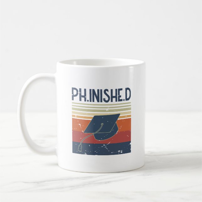 Caneca De Café Estudante de PHD finalizado defesa de dissertação  (Esquerda)