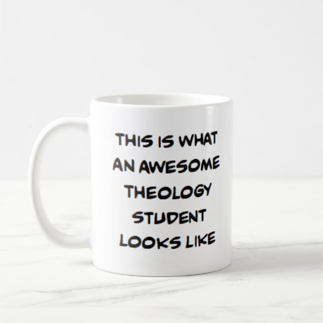Caneca De Café estudante de teologia, incrível (Esquerda)