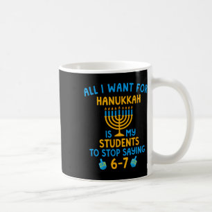 Caneca De Café Estudantes de Hanukkah Dizendo 6-7 67 Seis Sete He