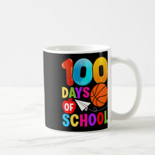 Caneca De Café Estudantes do 100º Dia Meninas Bysketbyll 100 Dias