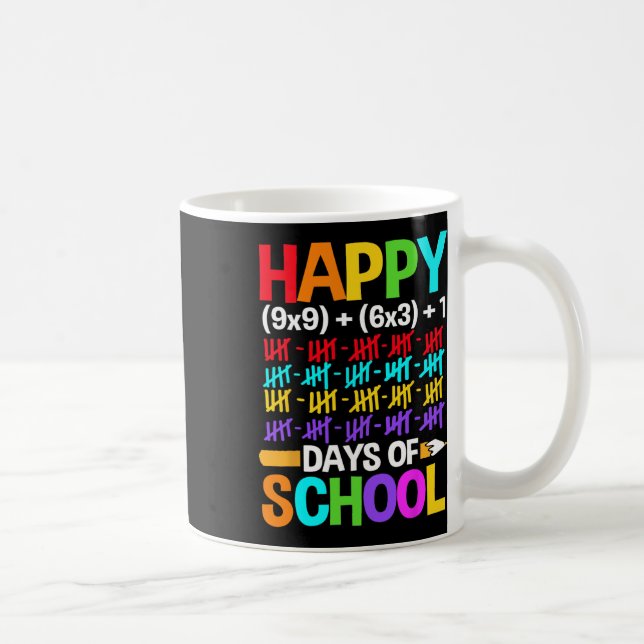 Caneca De Café Estudantes Felizes 100 Dias De Escola (Direita)