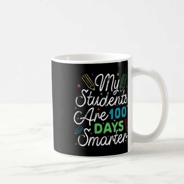 Caneca De Café Estudantes São 100 Dias Mais Inteligentes Professo (Direita)
