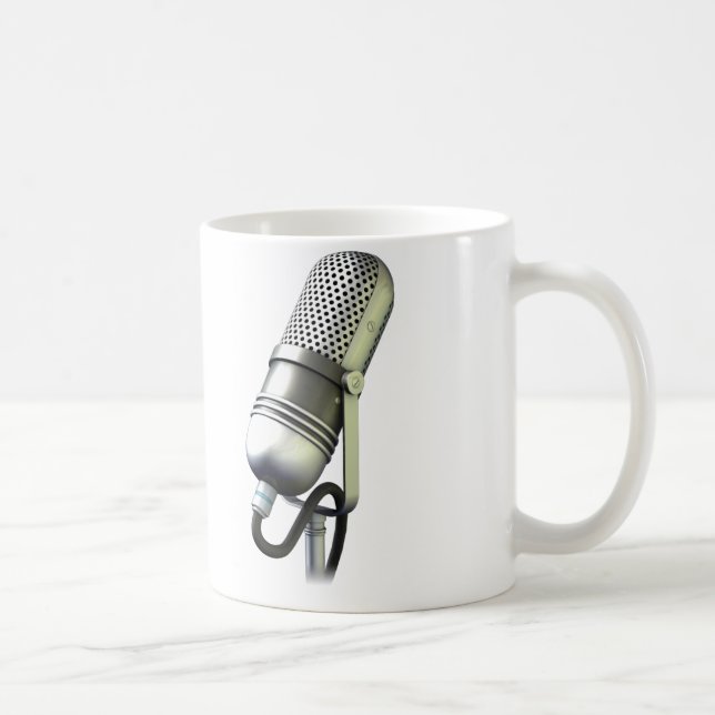 Caneca De Café Estúdio da escuta - registro. Edite. Jogo (Direita)