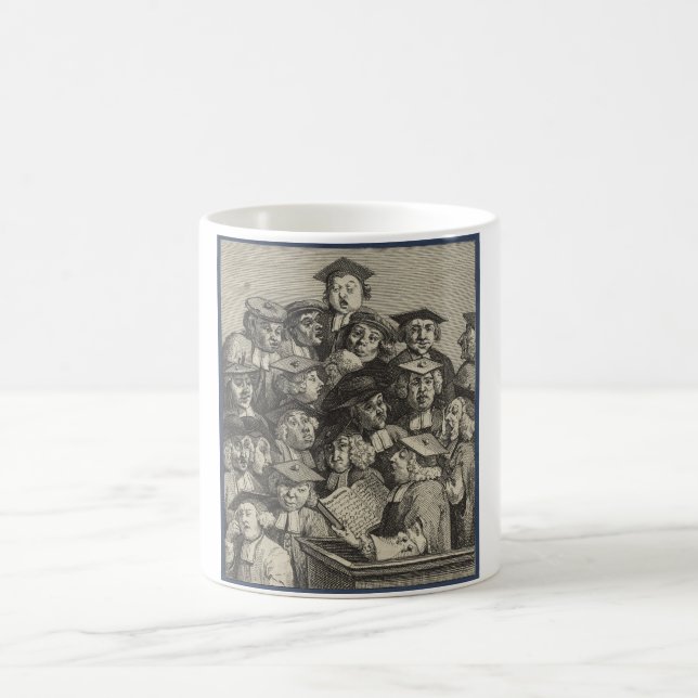 Caneca De Café Estudiosos em uma aula (por William Hogarth) (Centro)