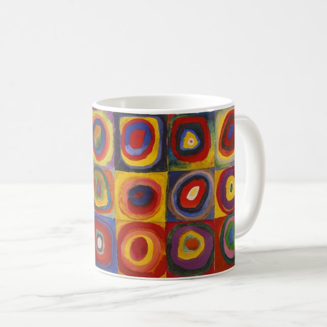 Caneca De Café Estudo de Cor - Wassily Kandinsky (Frente Esquerda)