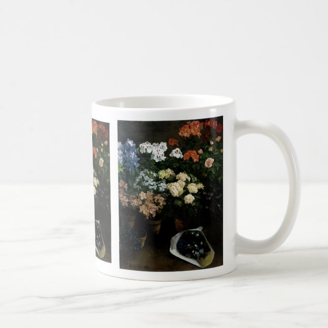 Caneca De Café Estudo de Flores por Frederic Bazille (Direita)
