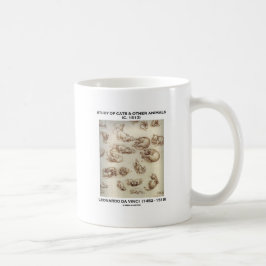 Caneca De Café Estudo dos gatos & dos outros animais (Leonardo da