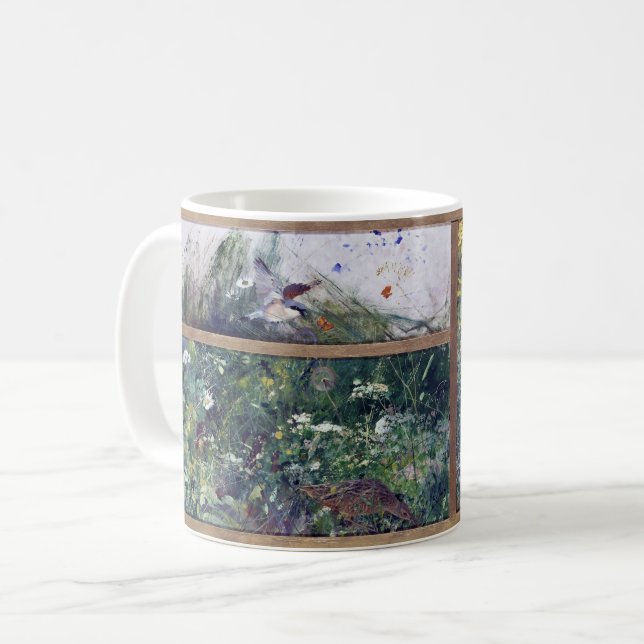 Caneca De Café Estudos sobre aves, Bruno Liljefors (Frente Esquerda)