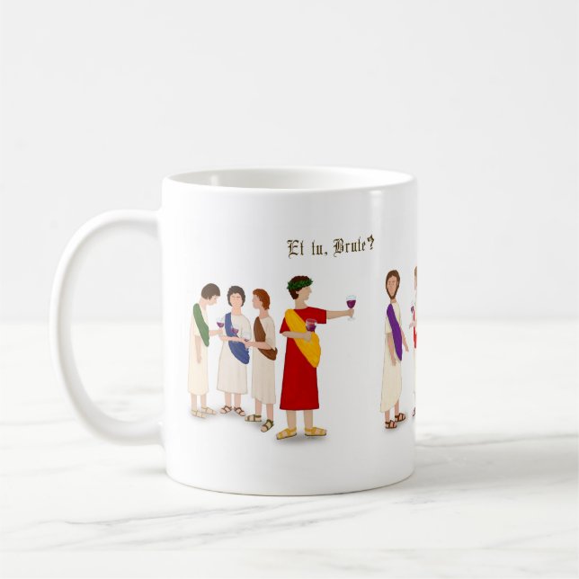 Caneca De Café "Et Tu Brute?" Júlio César numa Festa (Esquerda)