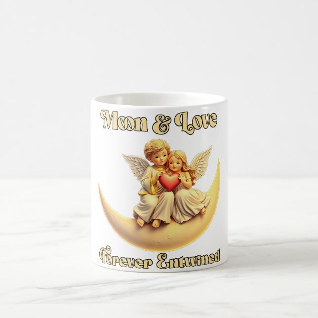 Caneca De Café Eternal Love on a Crescent Moon (Centro)
