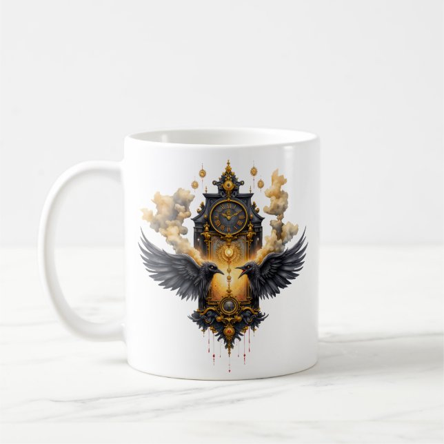 Caneca De Café Eternal Witnesses – Clock of Crimson Fate.  (Esquerda)