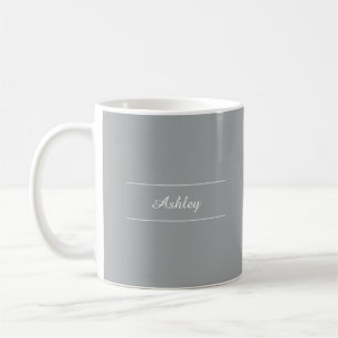 Caneca De Café Eterno - Mug de Nome de Cinza Prateada