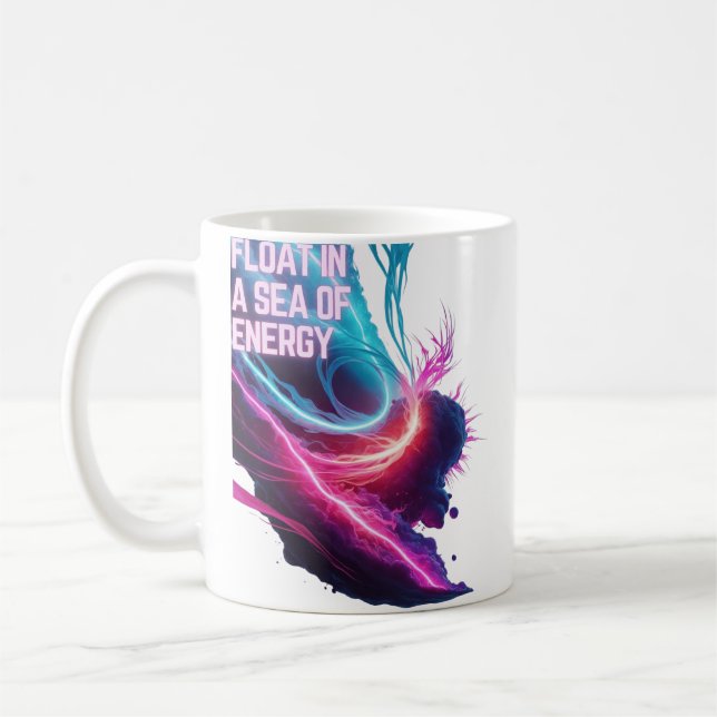 Caneca De Café Étero Elétrico - Flutuar num mar de energia (Esquerda)