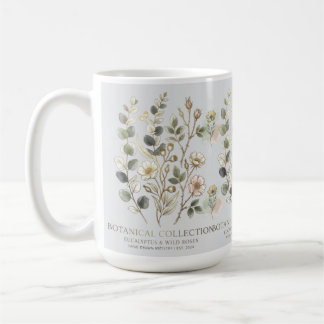 Caneca De Café Ethereal Gold & Sage Botanical Collection