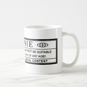 Caneca De Café Etiqueta de advertência das máquinas de lixar de