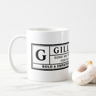 Caneca De Café Etiqueta de Aviso da Gillibrary