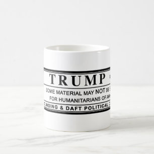 Caneca De Café Etiqueta de Aviso do Donald Trump