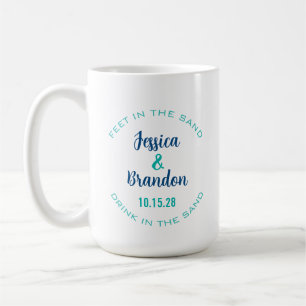 Caneca De Café Etiqueta de Casamento 30507