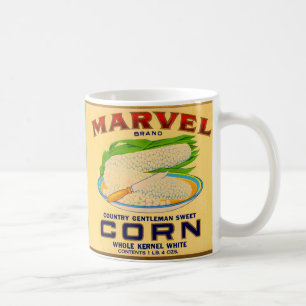 Caneca De Café Etiqueta de milho enlatado em 1930