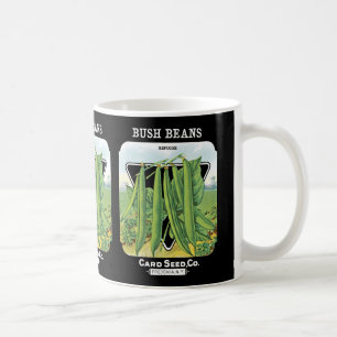 Caneca De Café Etiqueta de Pacote de Sementes do Bush Beans