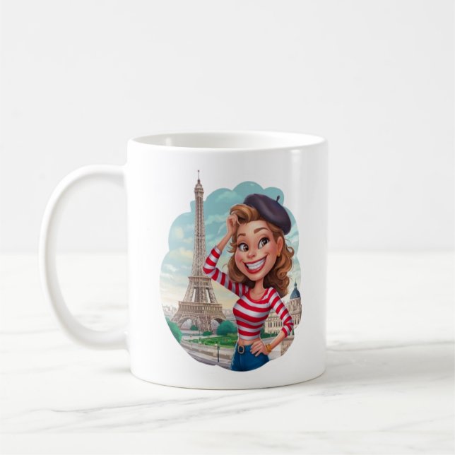 Caneca De Café Etiqueta Emily em Paris (Esquerda)