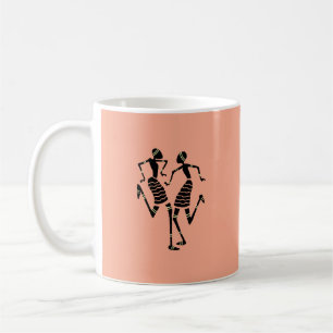 Caneca De Café Étnica, Arte Africana Queniana, dança do Carnaval