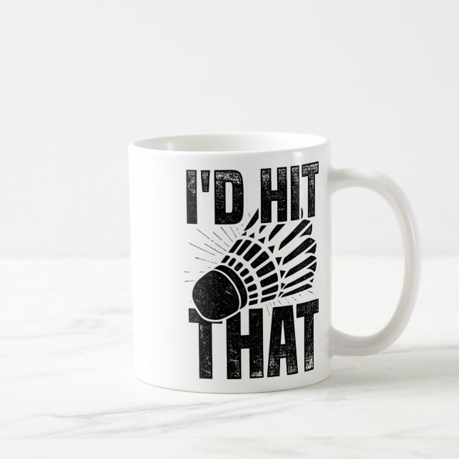 Caneca De Café Eu Acertaria Aquele Jogador De Badminton Shuttle (Direita)