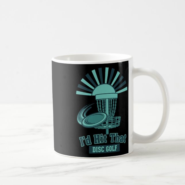 Caneca De Café Eu Acertaria Esse Cena Engraçada de Golfe de Disco (Direita)