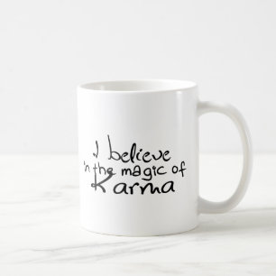 Caneca De Café Eu acredito em Karma Coffee Mug