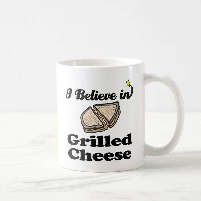 Caneca De Café eu acredito em queijo grelhado (Direita)