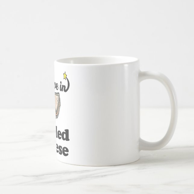 Caneca De Café eu acredito em queijo grelhado (Direita)