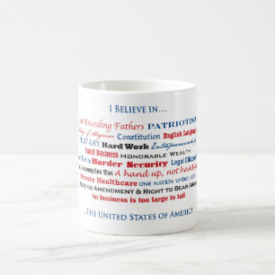 Caneca De Café Eu acredito nos Estados Unidos