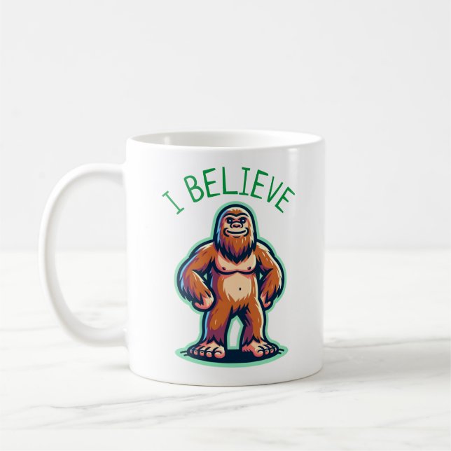 Caneca De Café Eu Acredito Que Sasquatch Bigfoot (Esquerda)