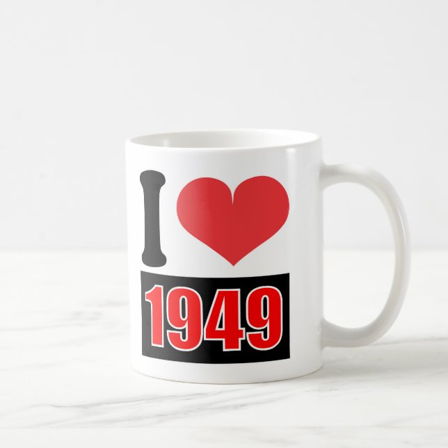 Caneca De Café Eu adoro 1949 - Mugs (Direita)
