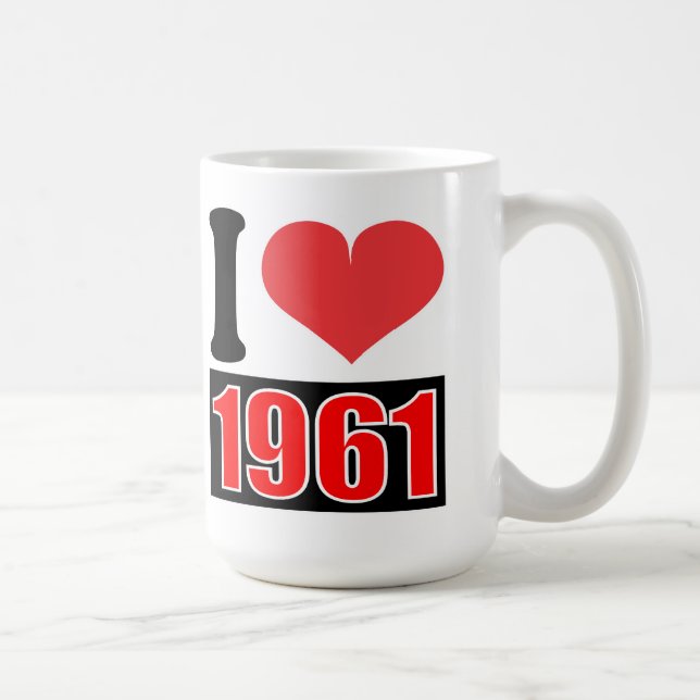Caneca De Café Eu adoro 1961 - Mugs (Direita)
