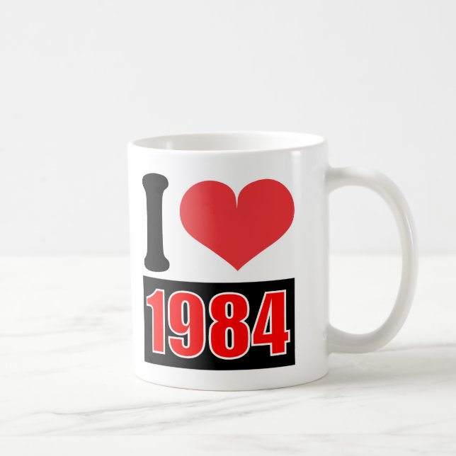 Caneca De Café Eu adoro 1984 - Mugs (Direita)