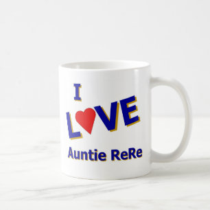 Caneca De Café Eu adoro a tia Re projetada por Celeste Sheffey