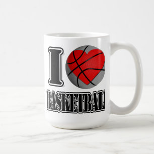 Caneca De Café Eu adoro basquete - Mugs