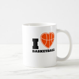 Caneca De Café Eu Adoro Basquetebol
