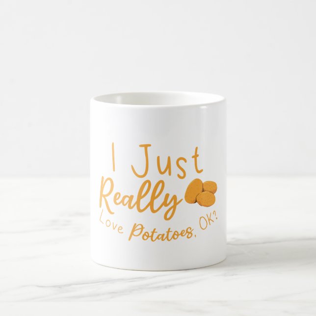 Caneca De Café Eu Adoro Batatas, OK? (Centro)