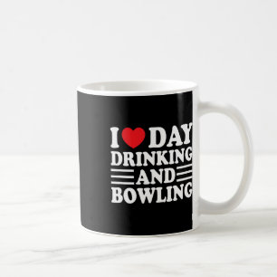 Caneca De Café Eu Adoro Bebendo E Boliche Engraçada De Cerveja