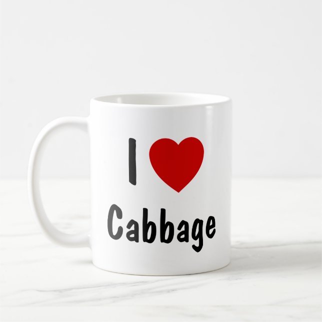 Caneca De Café Eu Adoro Cabbage (Esquerda)