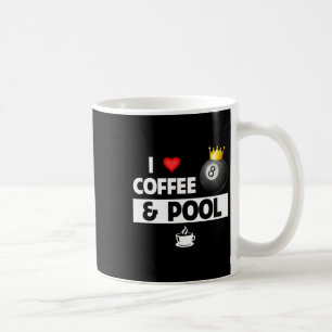 Caneca De Café Eu Adoro Café E Bolso De Bola De Piscina Stick 8 B