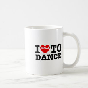 Caneca De Café Eu Adoro Dançar Eu Coração Para Dançar Diversão De
