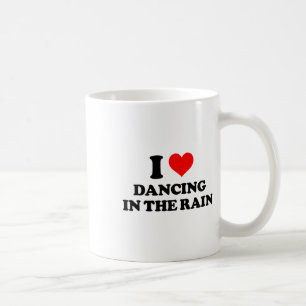 Caneca De Café Eu Adoro Dançar Na Chuva Dizendo Engraçado