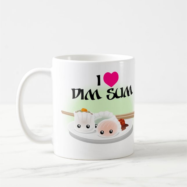 Caneca De Café Eu Adoro Dim Sum Coffee Mug (Esquerda)