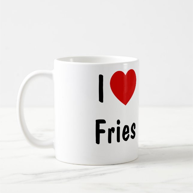 Caneca De Café Eu Adoro Fries (Esquerda)